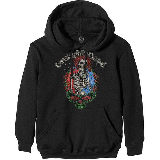 Cover for Grateful Dead · Grateful Dead Unisex Pullover Hoodie: Floral Stealie (Black) (Hoodie)