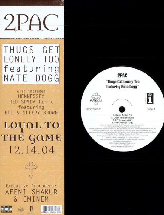 Cover for 2pac · Thugs Get Lonely Too (X4) (LP) (2015)
