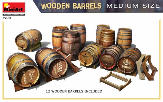 1/35 Wooden Barrels Medium Size - MiniArt - Produtos - Miniarts - 4820183313430 - 