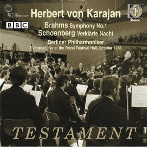 Cover for Herbert Von Karajan · Brahms Symphony No.1. Schoenberg Verklarte Nacht (CD) [Japan Import edition] (2019)
