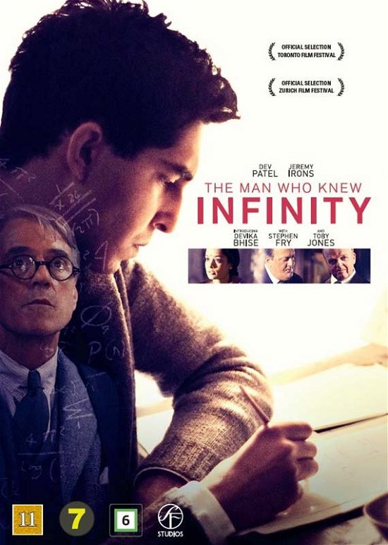 The Man Who Knew Infinity - Dev Patel / Jeremy Irons / Devika Bhise / Kevin R. McNelly / Toby Jones - Film -  - 7333018006430 - 5. desember 2016