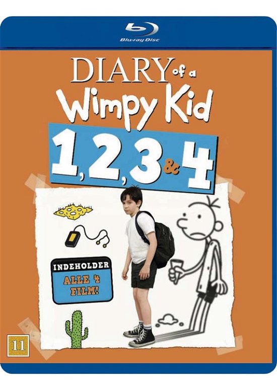 Cover for Diary of a Wimpy Kid · Diary of a Wimpy Kid 1-4 Boxset (Blu-ray) [Box set] (2018)