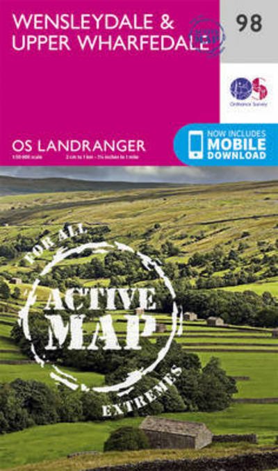 Cover for Ordnance Survey · Wensleydale &amp; Upper Wharfedale - OS Landranger Active Map (Kartor) [December 2016 edition] (2016)