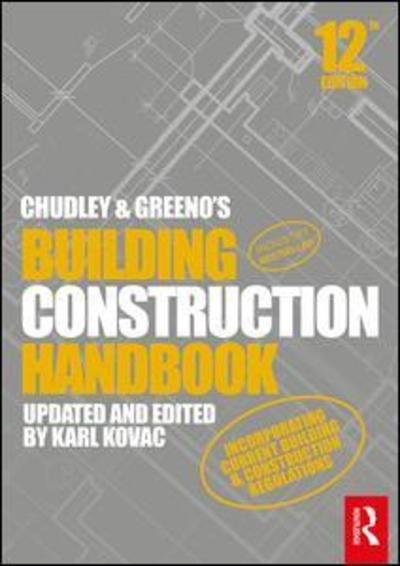 Cover for Chudley, Roy (Formerly Guildford College of Technology, UK) · Chudley and Greeno's Building Construction Handbook (Paperback Bog) (2020)