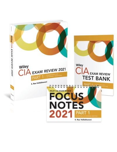 Cover for S. Rao Vallabhaneni · Wiley CIA Exam Review 2021 + Test Bank + Focus Notes: Part 1, Essentials of Internal Auditing Set (Paperback Book) (2021)