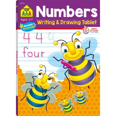 Cover for School Zone · School Zone Numbers Writing &amp; Drawing Tablet Workbook (Paperback Book) (2019)