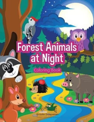 Cover for Kreativ Entspannen · Forest Animals at Night Coloring Book (Pocketbok) (2016)