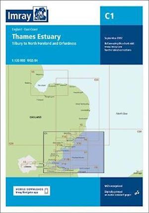 Cover for Imray · C1 Thames Estuary: Tilbury to North Foreland and Orfordness - C series (Map) [New edition] (2022)