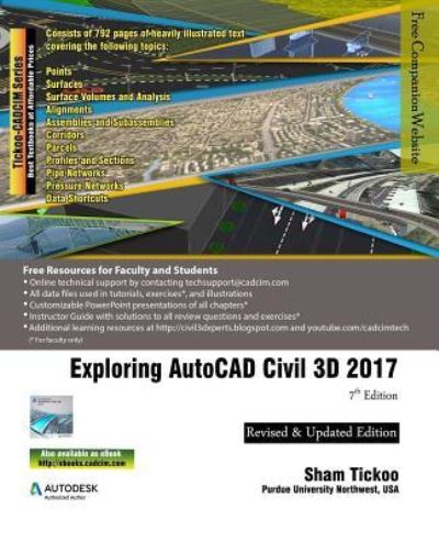 Cover for Prof Sham Tickoo Purdue Univ · Exploring AutoCAD Civil 3D 2017 (Paperback Bog) (2016)