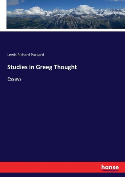 Cover for Packard · Studies in Greeg Thought (Book) (2017)