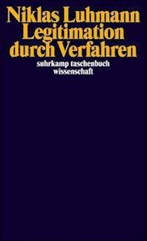 Cover for Niklas Luhmann · Suhrk.TB.Wi.0443 Luhmann.Legitimation (Bog)
