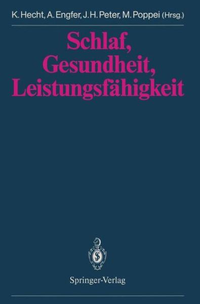 Cover for Karl Hecht · Schlaf, Gesundheit, Leistungsfahigkeit (Paperback Book) (1992)