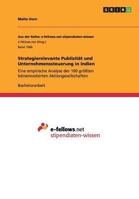 Cover for Horn · Strategierelevante Publizität und (Book) [German edition] (2015)