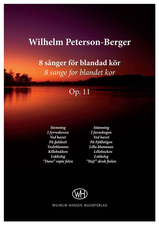 Cover for Wilhelm Peterson-Berger · 8 songer för blandad kör, op. 11 (Book) [1st edition] (1994)