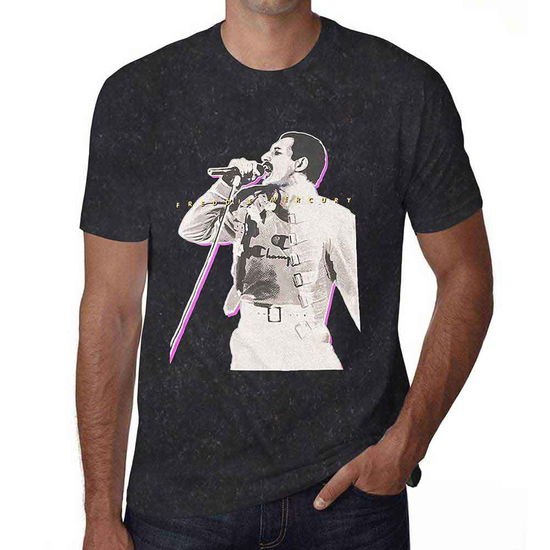 Cover for Freddie Mercury · Freddie Mercury Unisex T-Shirt: Glow (Black) (Wash Collection) (T-shirt)