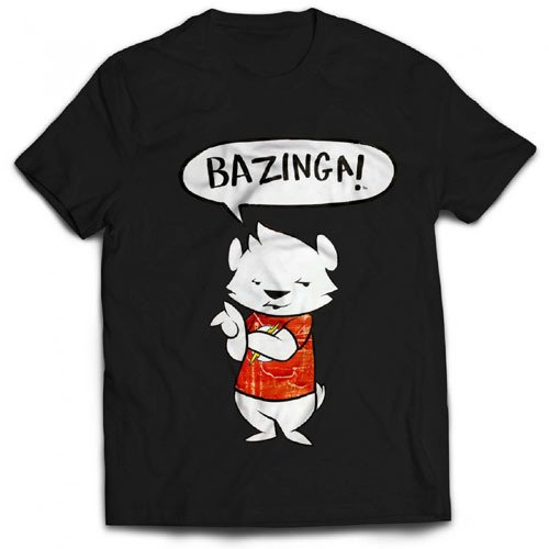 Cover for The Big Bang Theory · Bazinga! Cat T-shirt - Black (MERCH)