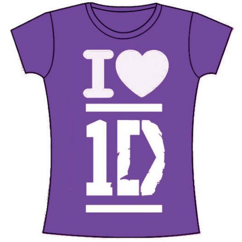 One Direction Ladies T-Shirt: I Love (Skinny Fit) - One Direction - Merchandise - ROFF - 5055295351431 - May 13, 2013
