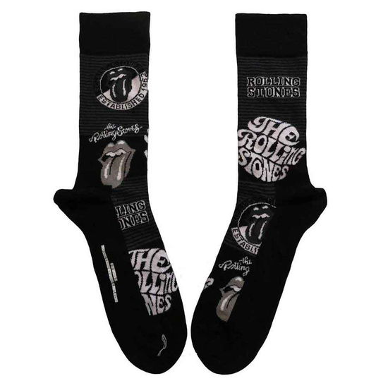 Cover for The Rolling Stones · The Rolling Stones Unisex Ankle Socks: Mono Logos (UK Size 7 - 11) (Kläder) [size M]