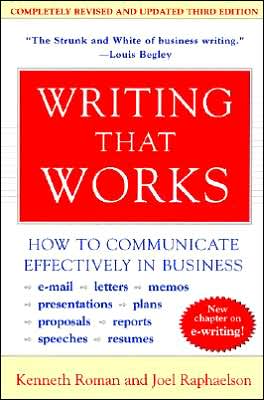 Cover for Kenneth Roman · Writing That Works, 3rd Edition: How to Communicate Effectively in Business (Paperback Book) [3rd Revised edition] (2000)