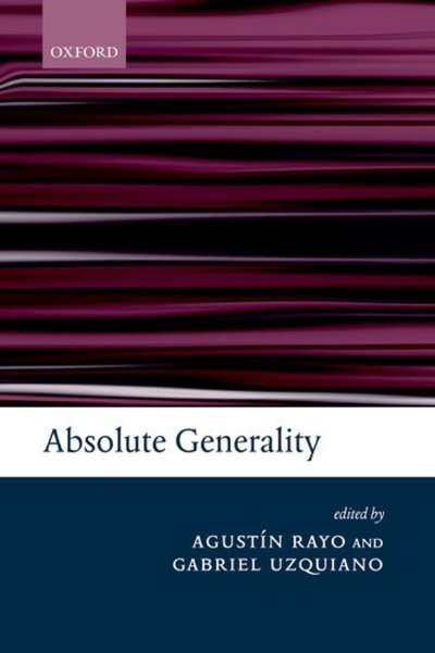 Cover for Uzquiano Eds Rayo · Absolute Generality (Pocketbok) (2006)