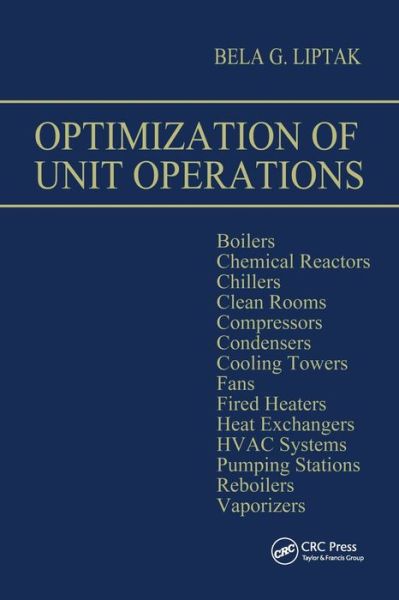 Cover for Bela G. Liptak · Optimization of Unit Operations (Paperback Book) (2019)