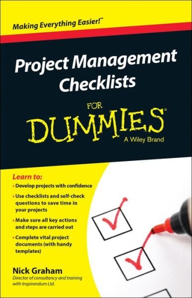 Cover for Graham, Nick (Inspirandum) · Project Management Checklists For Dummies (Pocketbok) (2014)