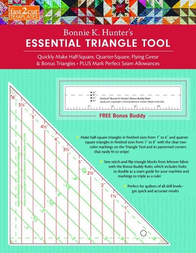 Bonnie K. Hunter · Fast2cut® Bonnie K. Hunter's Essential Triangle Tool: Quickly Make Half-square, Quarter-square, Flying Geese & Bonus Triangles (MERCH) (2016)