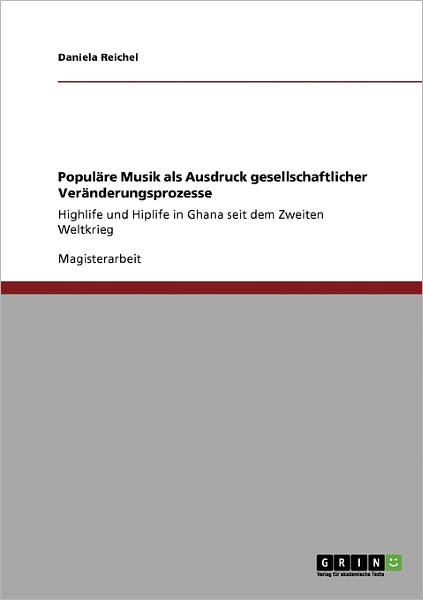 Cover for Reichel · Populäre Musik als Ausdruck ges (Book) [German edition] (2009)