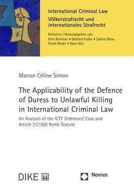 The Applicability of the Defence - Simon - Böcker -  - 9783848755431 - 2019