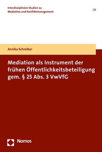 Cover for Schreiber · Mediation als Instrument der (Book) (2020)