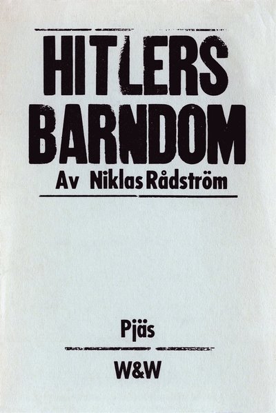 Cover for Niklas Rådström · Hitlers barndom (ePUB) (2020)