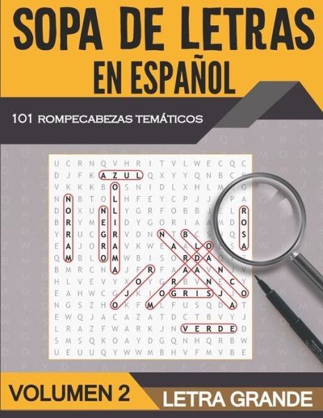Cover for Pasatiempos Oro · Sopa de Letras en Espanol Letra Grande - Volumen 2 (Pocketbok) (2020)