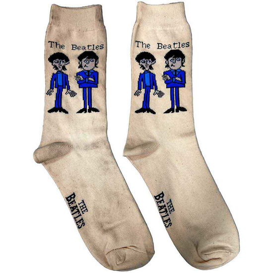 Cover for The Beatles · The Beatles Ladies Ankle Socks: Cartoon Standing (UK Size 4 - 7) (Klær) [Neutral - Ladies edition]