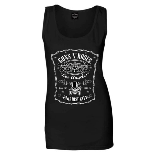 Cover for Guns N' Roses · Guns N' Roses Ladies Vest T-Shirt: Paradise City (T-shirt) [size S] [Black - Ladies edition]