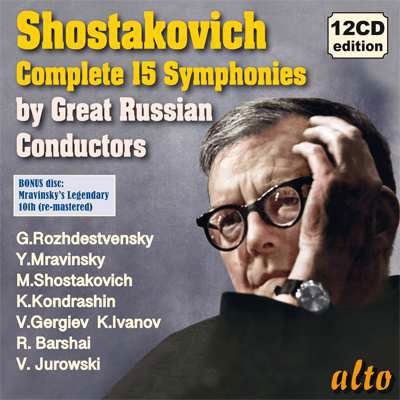 Shostakovich Complete 15 Syms + Mravinskys 10th Deluxe - Rozhdestvensky / Mravinsky / Kondrashin / Maxim Shostakovich / Barshai / Etc - Muziek - ALTO - 5055354431432 - 6 november 2021