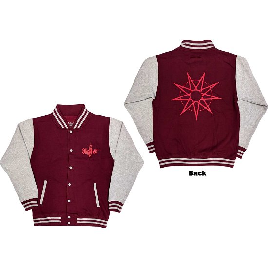 Slipknot Unisex Varsity Jacket: 9 Point Star (Back Print) - Slipknot - Merchandise -  - 5056561069432 - 
