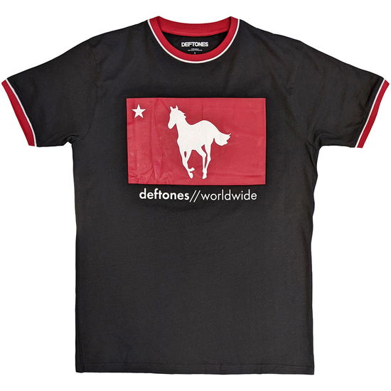 Cover for Deftones · Deftones Unisex Ringer T-Shirt: Star &amp; Pony (Black) (CLOTHES) [size S] (2025)