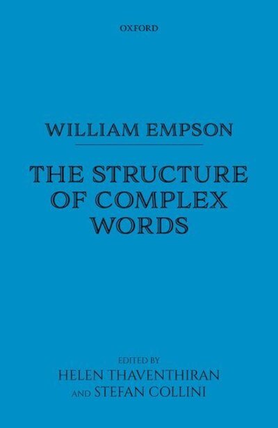 Cover for William Empson · William Empson: The Structure of Complex Words (Inbunden Bok) (2020)