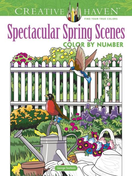 Cover for George Toufexis · Creative Haven Spectacular Spring Scenes Color by Number - Creative Haven (Paperback Book) (2021)