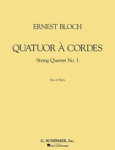 Cover for Ernst Bloch · Quatuor a Cordes (String Quartet) (Paperback Book) (1987)