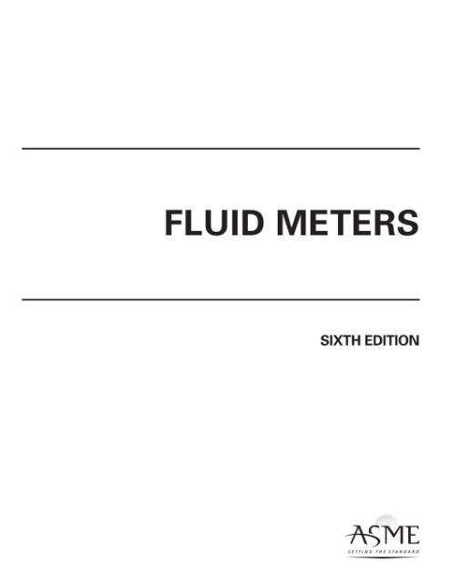 Cover for Asme · Fluid Meters (Paperback Book) (1971)