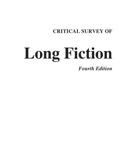 Cover for Carl Rollyson · Critical Survey of Long Fiction, Fourth Edition-Volume 8 (Hardcover Book) (2010)