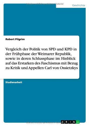 Cover for Pilgrim · Vergleich der Politik von SPD u (Bok) [German edition] (2009)