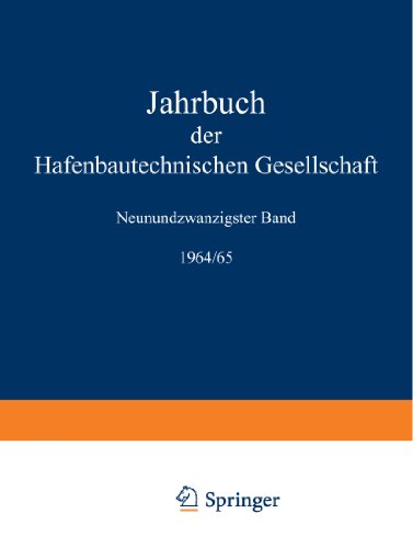 Cover for R Schwab · 1964/65 - Jahrbuch der Hafenbautechnischen Gesellschaft (Paperback Book) [Softcover reprint of the original 1st ed. 1966 edition] (2012)