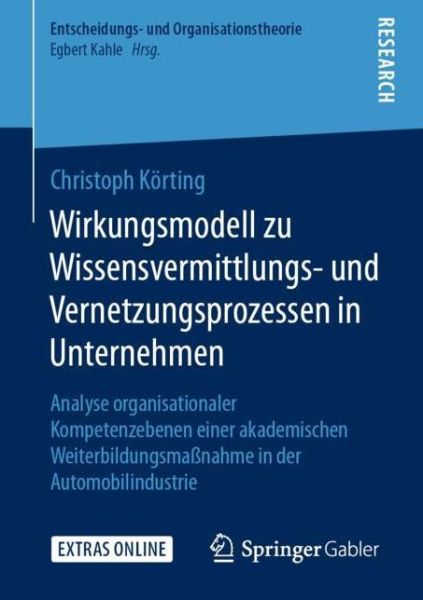 Cover for Körting · Wirkungsmodell zu Wissensvermit (Book) (2020)