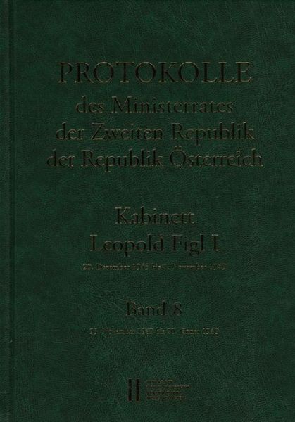 Cover for Wolfgang Mueller · Protokolle Des Ministerrates Der Zweiten Republik, Kabinett Leopold Figl I (Hardcover Book) (2017)