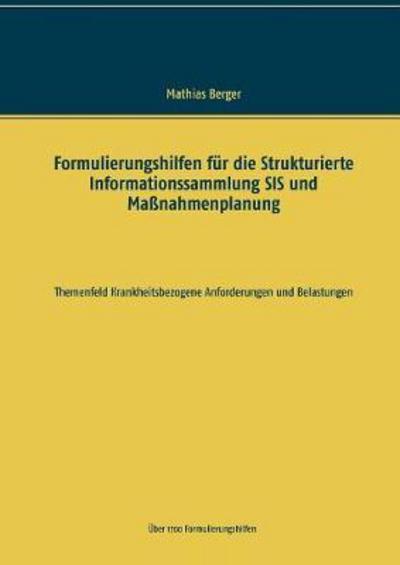 Cover for Berger · Formulierungshilfen für die Stru (Bog) (2017)