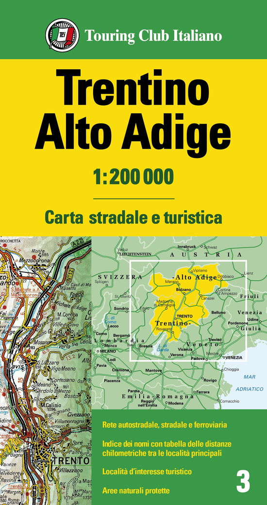 Trentino / Alto Adige - Carta stradale e turistica -  - Książki - Touring - 9788836576432 - 1 kwietnia 2020