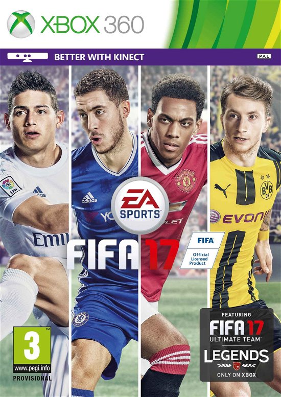 Cover for Fifa 17 · Xbox 360 (X360) [Scandinavian edition] (2016)