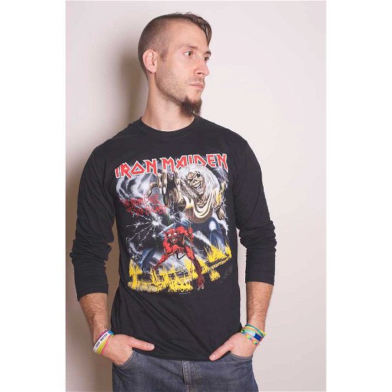 Iron Maiden Unisex Long Sleeved T-Shirt: Number of the Beast - Iron Maiden - Merchandise -  - 5055295373433 - 